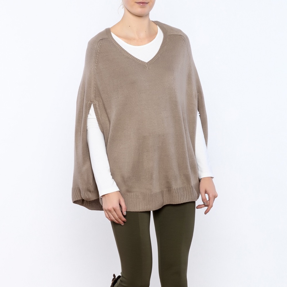 JACK by BB DAKOTA Taupe Capelet Sweater